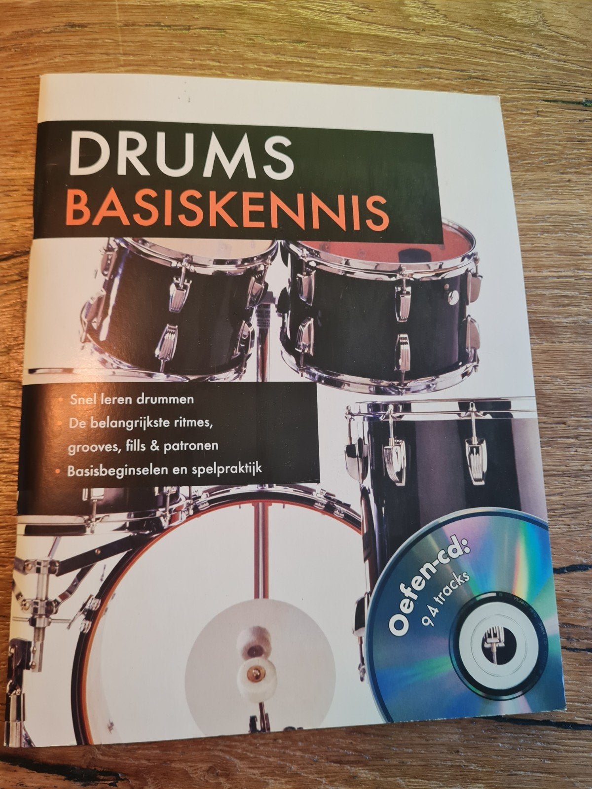 Drums Basiskennis Boek met Oefen-CD - Leer Drummen, Ophalen of Verzenden, Zo goed als nieuw, Instrument, Onbekend