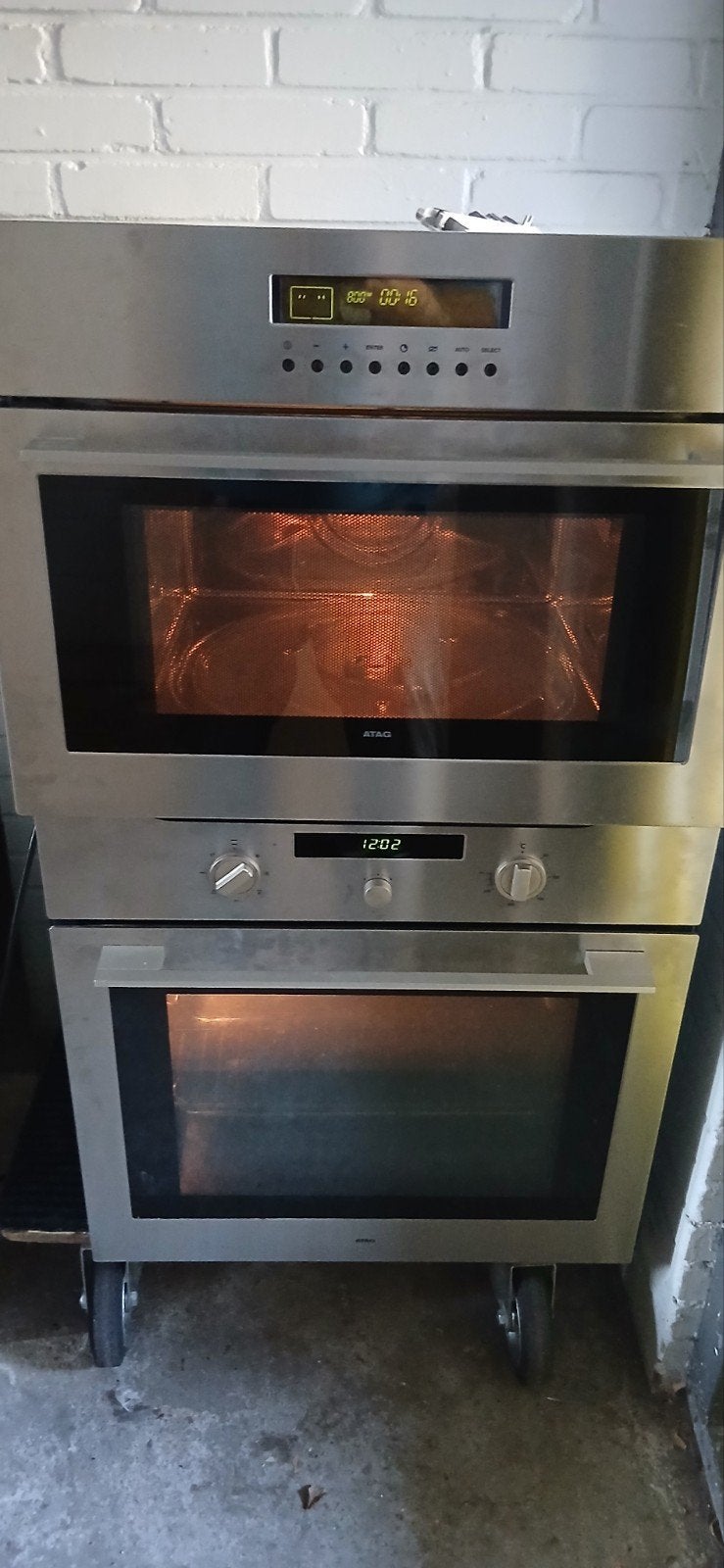 ATAK Solo multifunctionele heteluchtoven & inbouw magnetron, Ophalen, Zo goed als nieuw, Draaiplateau, Inbouw