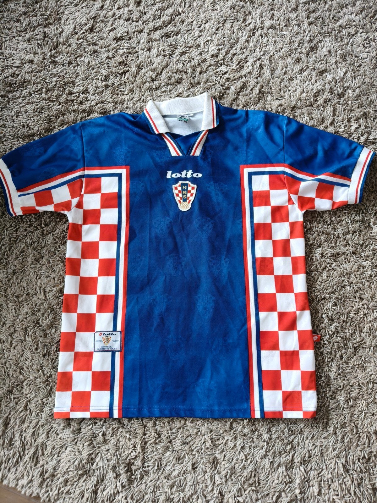 Origineel Kroatië 1998 - 2001 Uitshirt Lotto - Maat XXL - Vi, Ophalen of Verzenden, Zo goed als nieuw, Buitenlandse clubs, Shirt