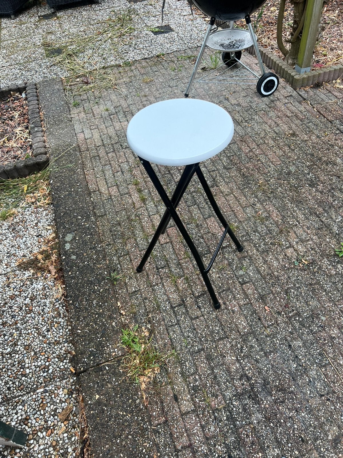 Barkruk wit (2x), Ophalen, Zo goed als nieuw, Hout