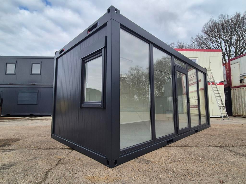 Kantoorunit / bouwkeet / woonunit / ontvangstruimte 6x3m, Ophalen