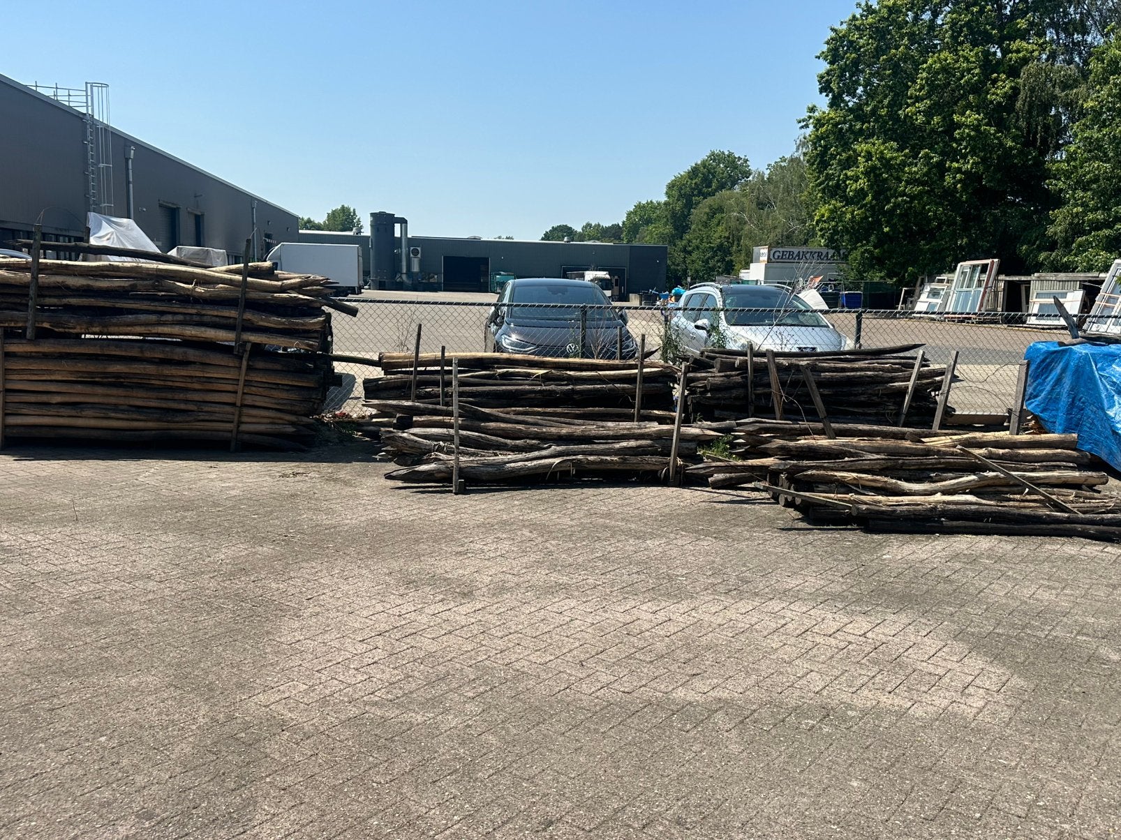 Robinia Weidepalen 300 cm lang, Tuin en Terras, Palen, Balken en Planken, Ophalen, Zo goed als nieuw, 250 cm of meer, Palen