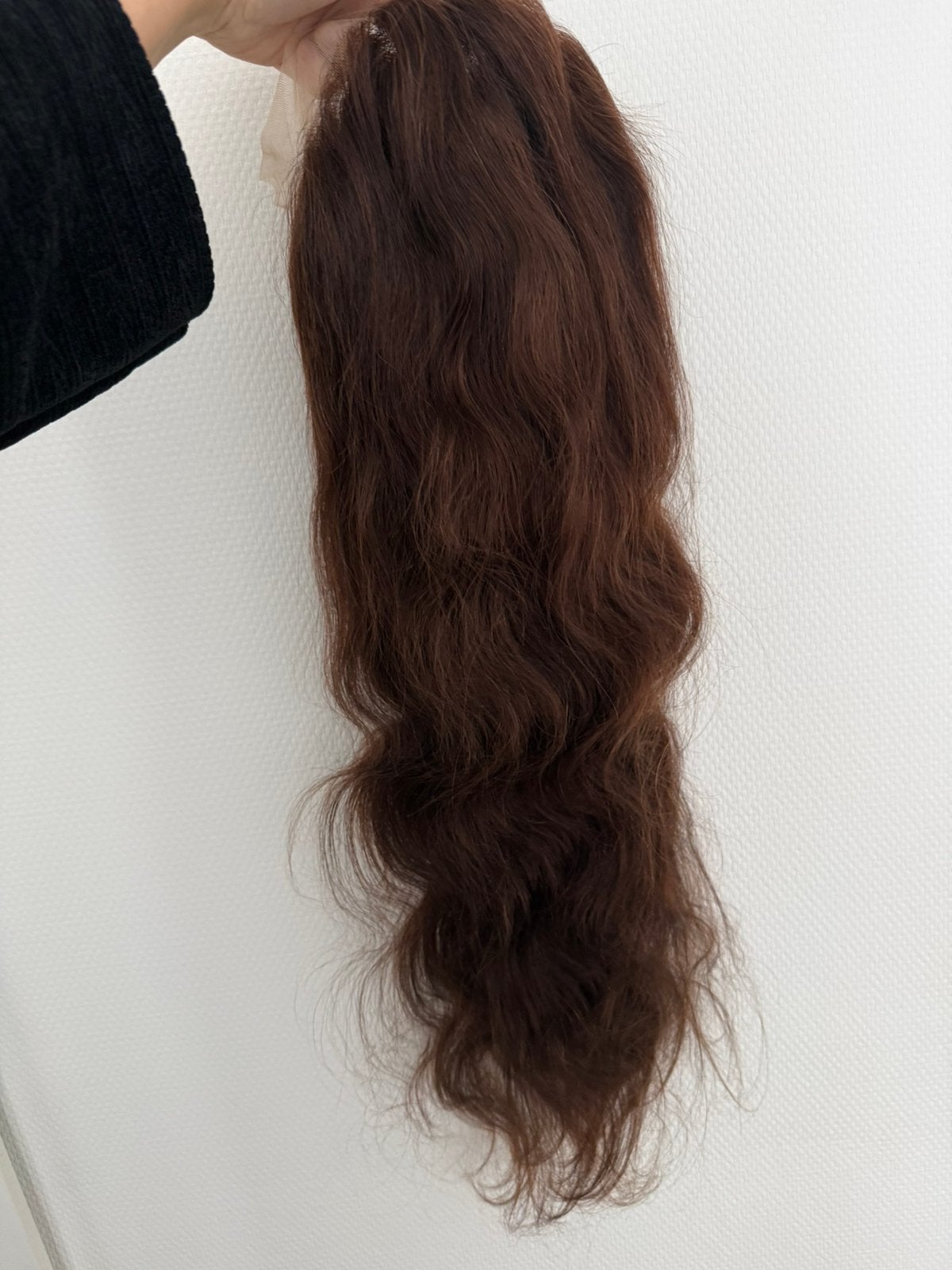 Human hair wig pruik front lace 32 inch bruin nieuw, Ophalen of Verzenden, Nieuw, Pruik of Haarverlenging