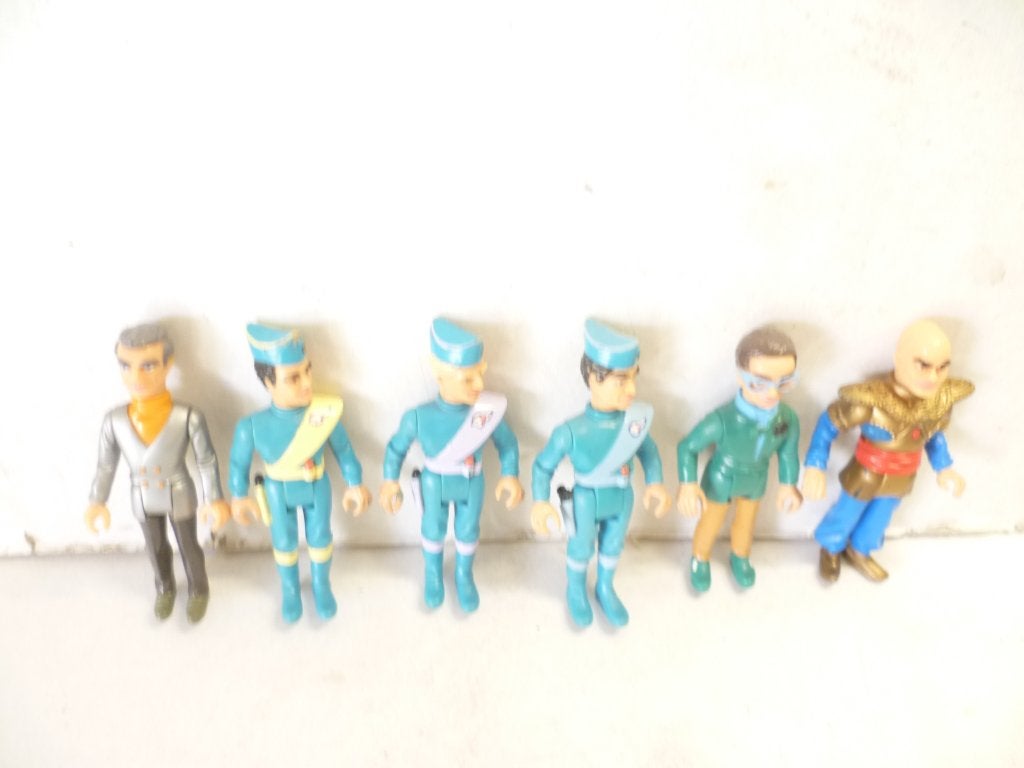 Matchbox 1992 The Thunderbirds 6 poppetjes diverse Tracy enz, Ophalen of Verzenden, Gebruikt, Actiefiguur of Pop