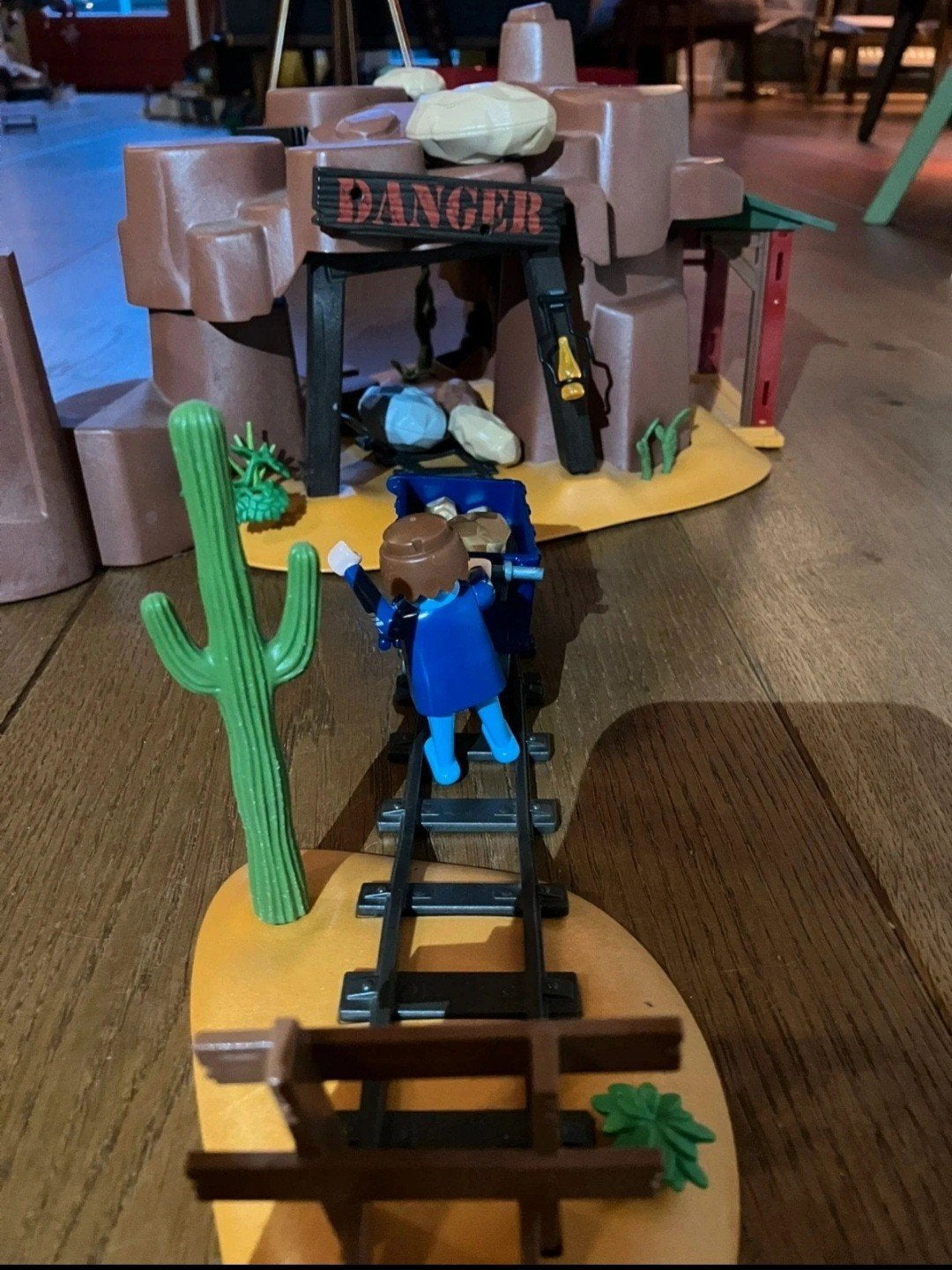 Playmobil 5246 Western Mijn met Spoorbaan en Figuur, Gebruikt, Complete set, Overige typen, Ophalen of Verzenden