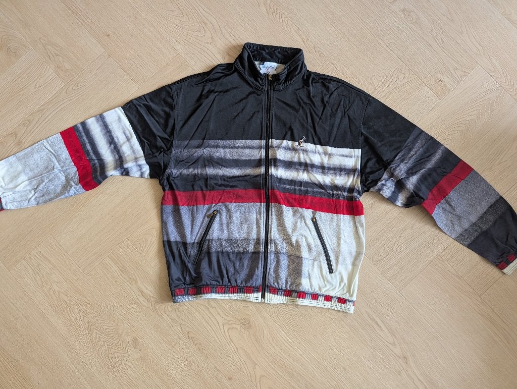 Vintage 90s Australian Jasje – Oldschool Gabber (Maat 52), Maat 52/54 (L), Zwart, Overige typen, Ophalen of Verzenden