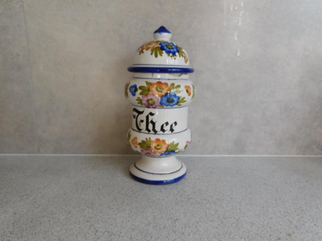 Voorraadpot 24 cm. Thee Craquelé Aardewerk, Antiek en Kunst, Ophalen of Verzenden