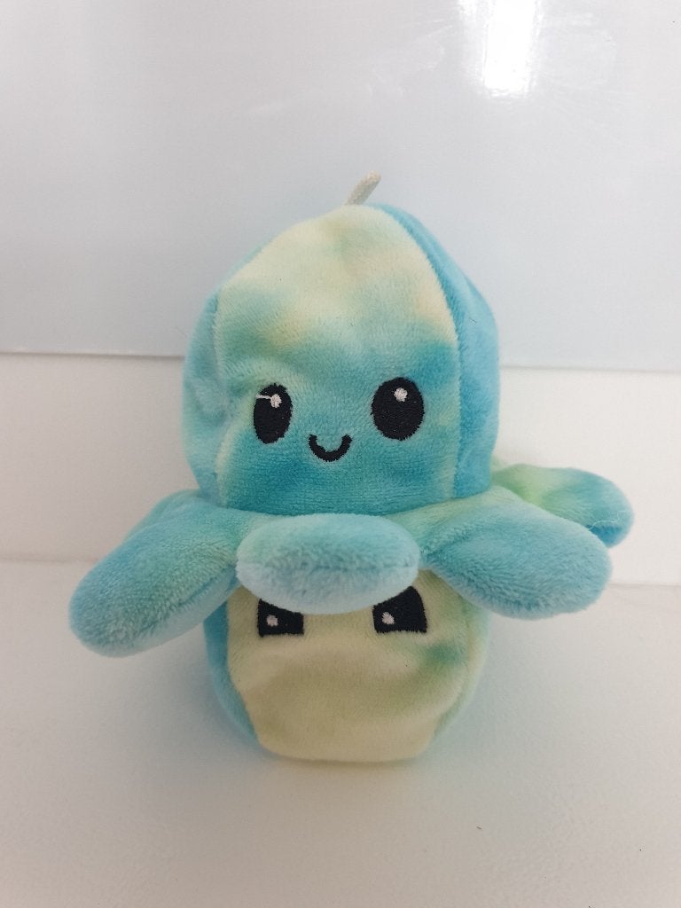 Octopus Mood Knuffel – Inside Out / Reversible (12 cm), Overige merken, Overige typen, Blauw, Ophalen of Verzenden
