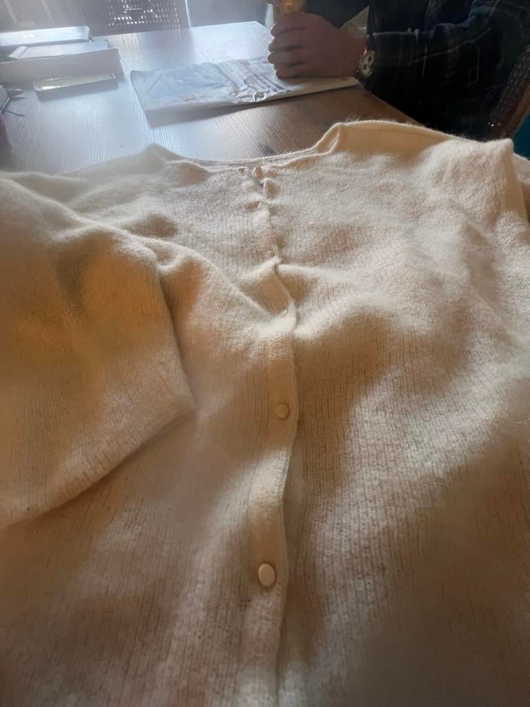 Sézane Mohair & Alpaca Cardigan - Crème zachter dan zacht, Kleding | Dames, Ophalen of Verzenden, Zo goed als nieuw, Maat 38/40 (M)