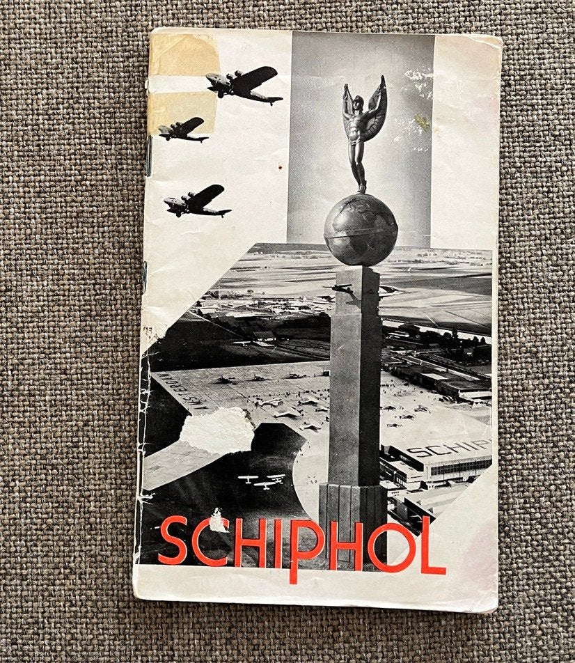 Brochure Schiphol 1936, Ophalen of Verzenden, Gebruikt, Boek of Tijdschrift