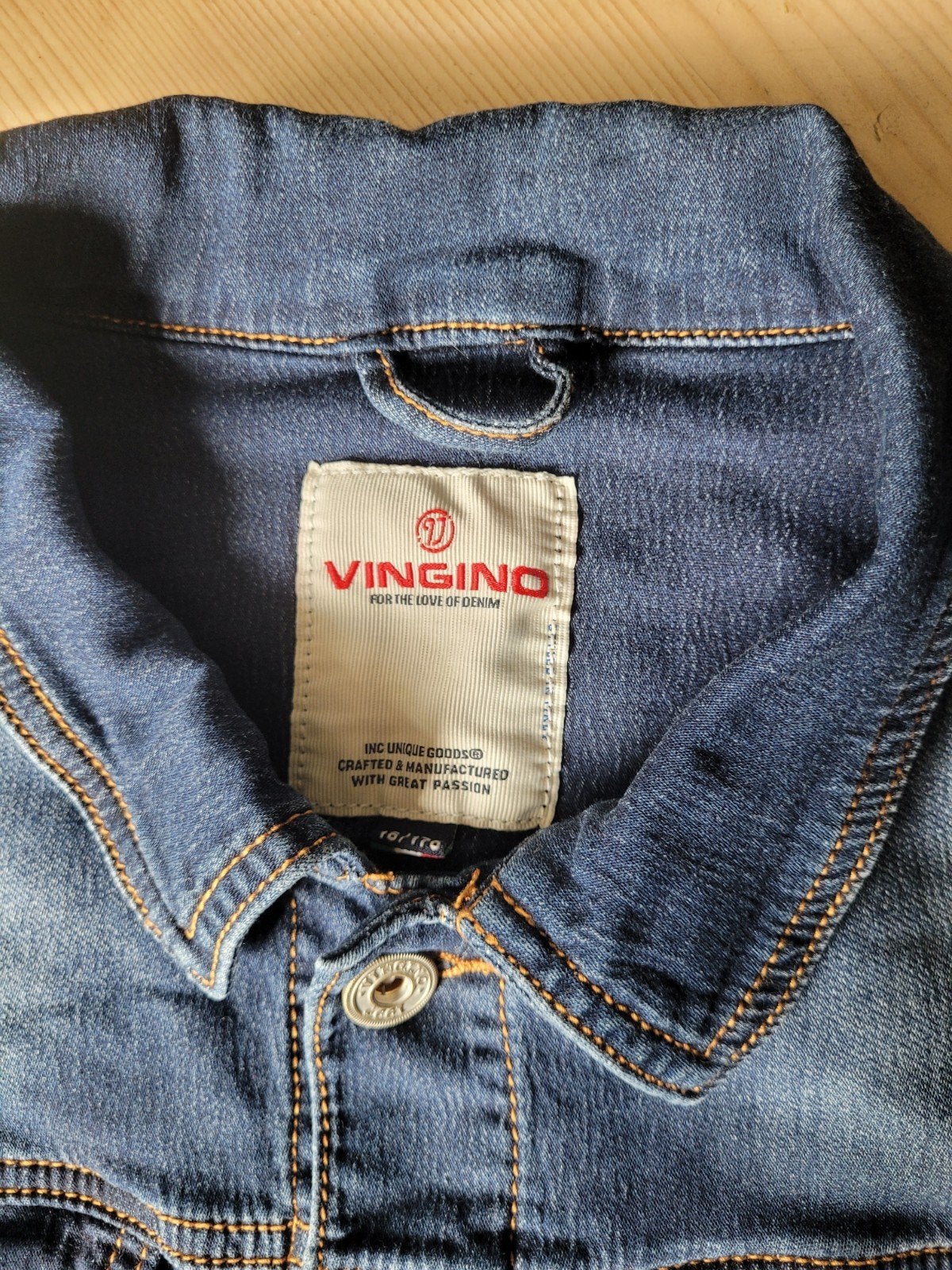 Vingino spijkerjack maat 176, Blauw, Overige maten, Ophalen of Verzenden, Zo goed als nieuw
