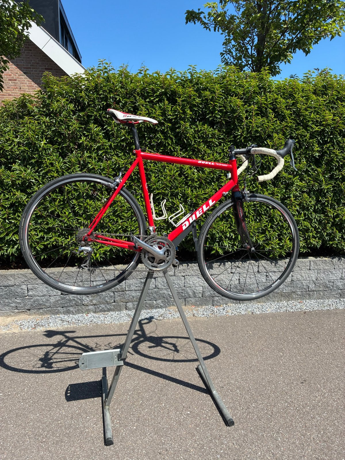 Duell Performance Racefiets - Rood, Shimano 105, 28 inch, Gebruikt, Staal, 15 tot 20 versnellingen