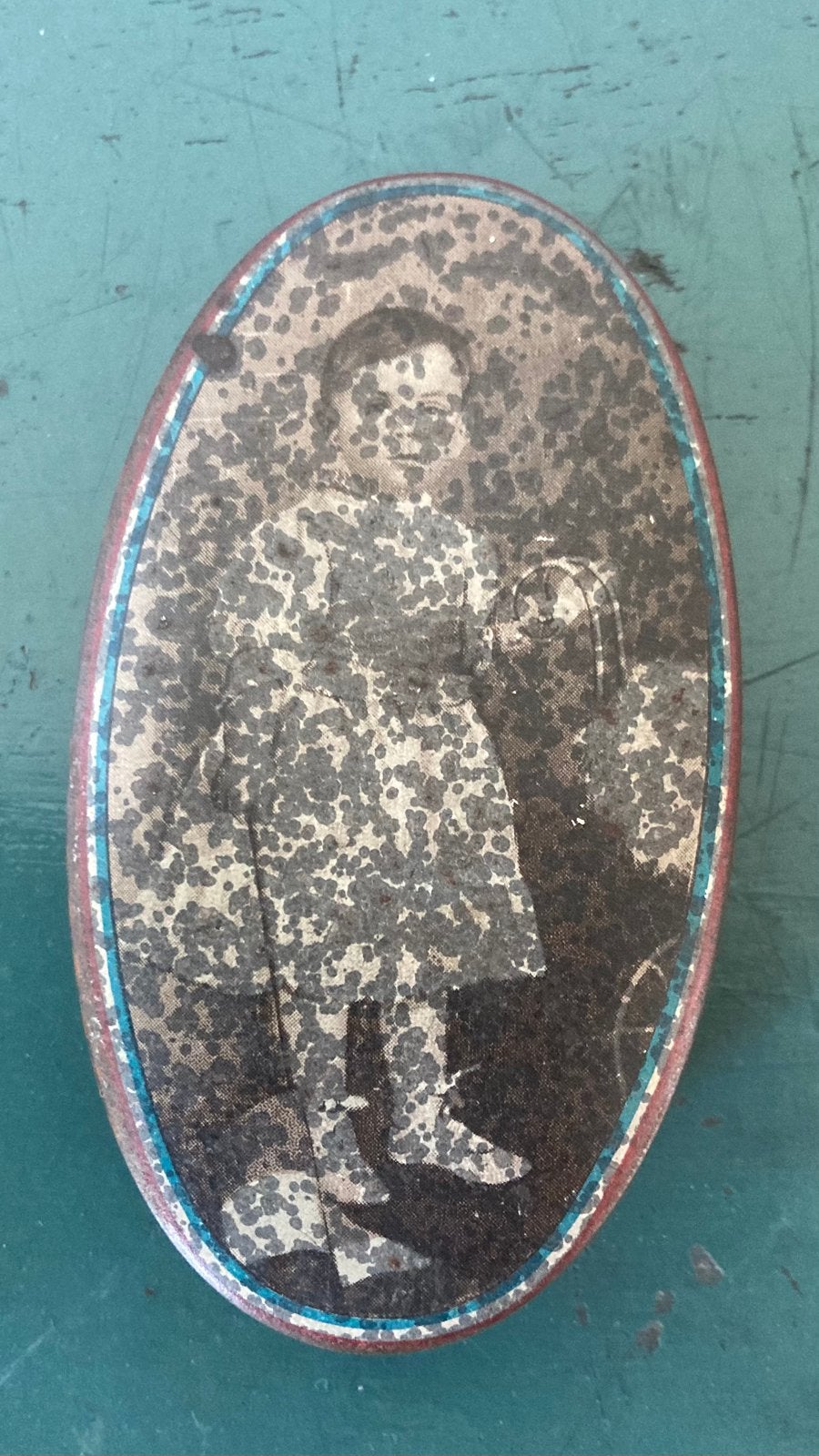 Mini blikje antiek, Verzamelen, Ophalen of Verzenden, Gebruikt, Overige
