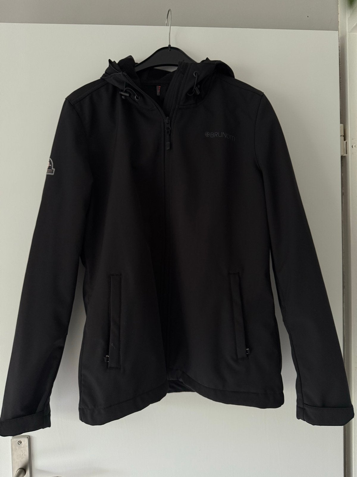 Brunotti Softshell Jas Zwart Maat L, Ophalen of Verzenden, Zo goed als nieuw, Maat 42/44 (L), Zwart