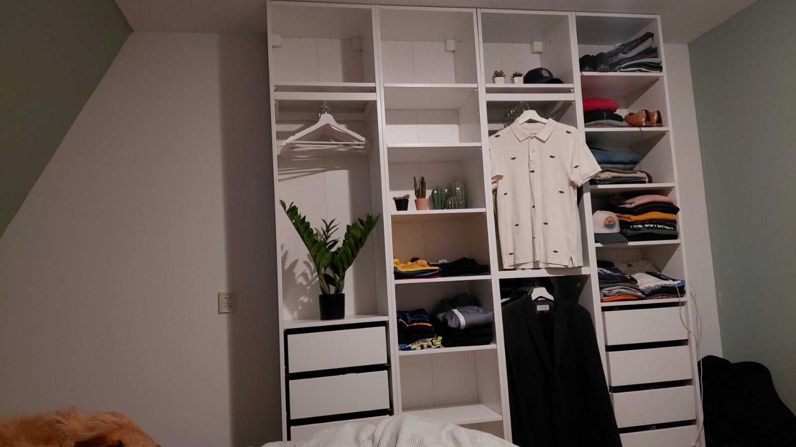 Zo goed als nieuwe PAX IKEA - kast; 200 x 43 x 238 (wit), Huis en Inrichting, Ophalen, 150 tot 200 cm, Zo goed als nieuw, IKEA PAX kastenwand kleding zonder deuren