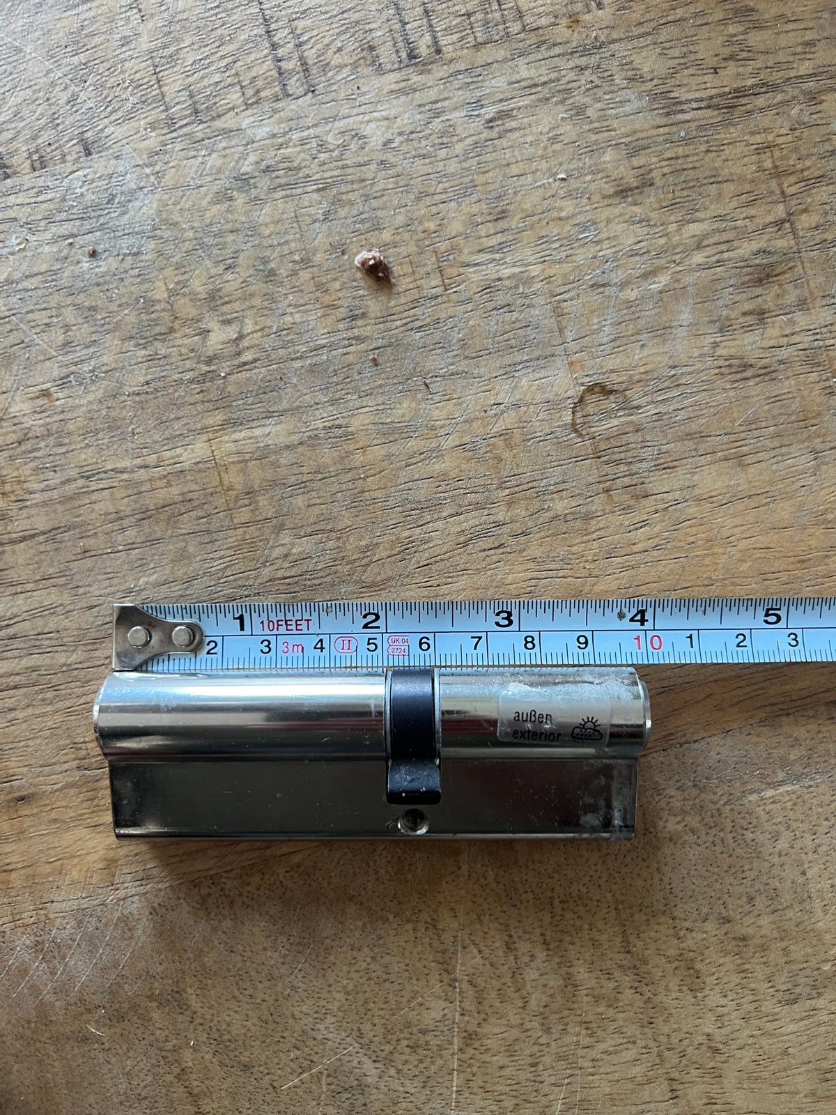 Cilinder slot BKS nieuw, 3 sleutels, 10 cm, 2 sterren skg, Doe-het-zelf en Verbouw, Ophalen of Verzenden, Nieuw, Rvs, Slot