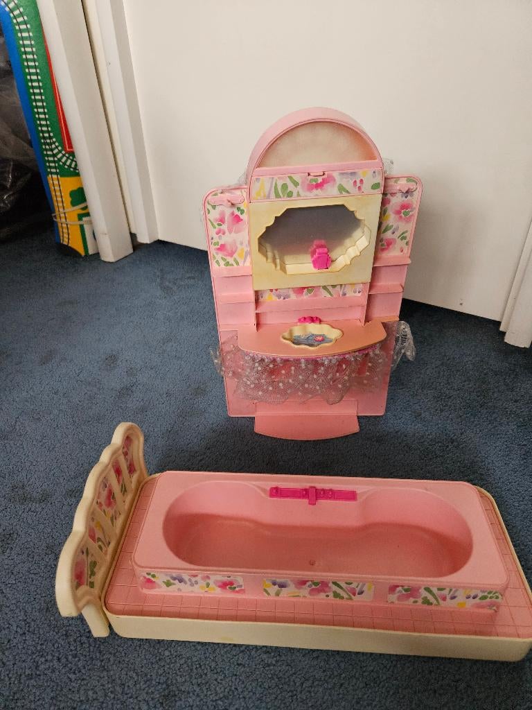 Barbie slaapkamer/badkamer, Ophalen of Verzenden, Gebruikt, Barbie