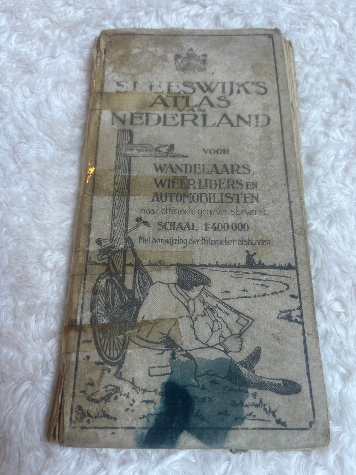 Sleeswijk's Atlas van Nederland voor Wandelaren en Automobil, Gelezen, Overige atlassen, Ophalen of Verzenden, 1800 tot 2000