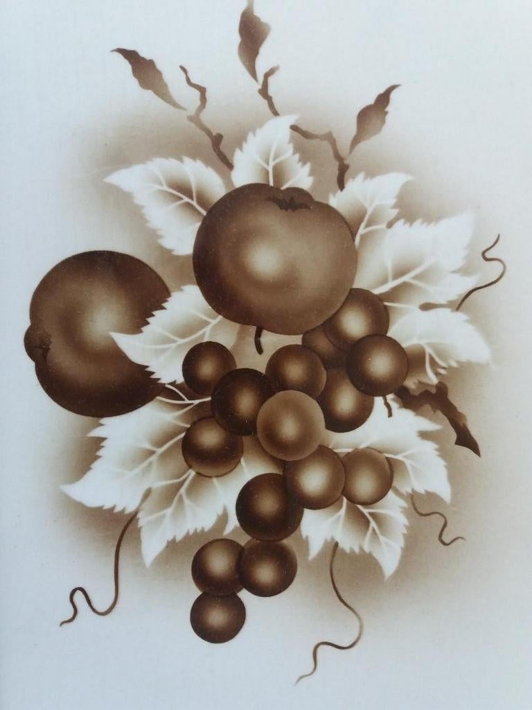 Prachtig decoratief plateel blad., Ophalen