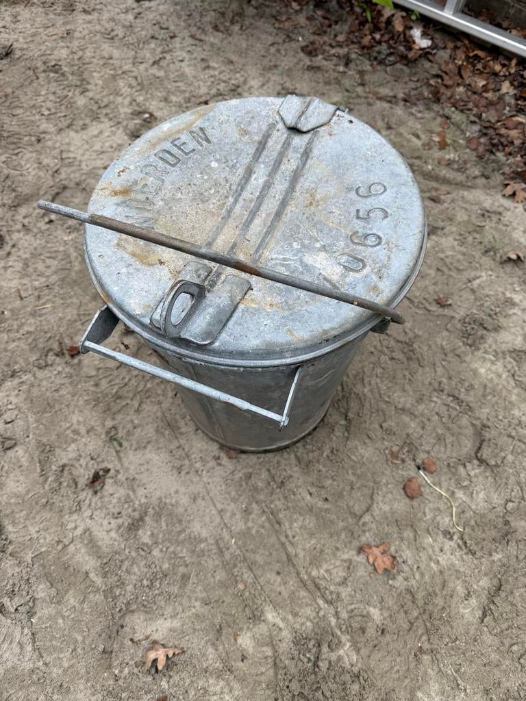 Vuilnisemmer afvalemmer vintage Woerden, Ophalen, 40 liter of meer, Zo goed als nieuw, Metaal