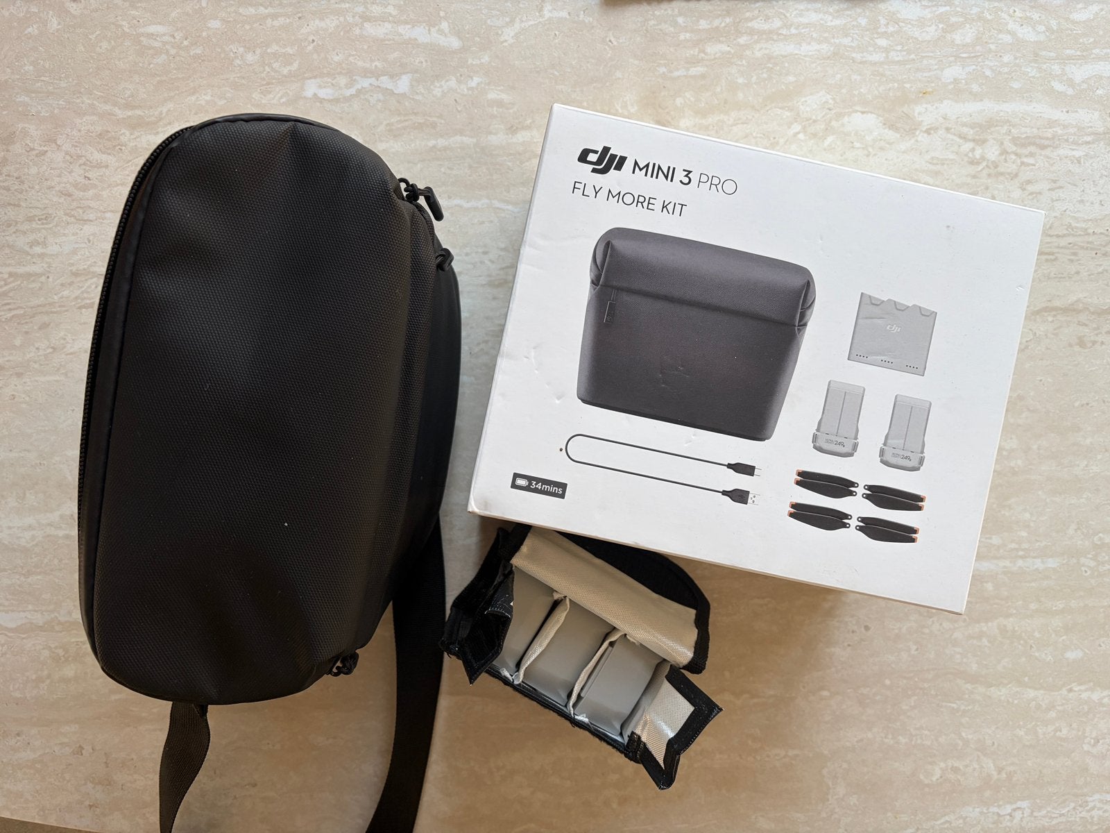 DJI Mini 3 Pro - Fly More Combo, Audio, Tv en Foto, Drones, Gebruikt, 30 tot 45 minuten, Cameradrone, Ophalen of Verzenden