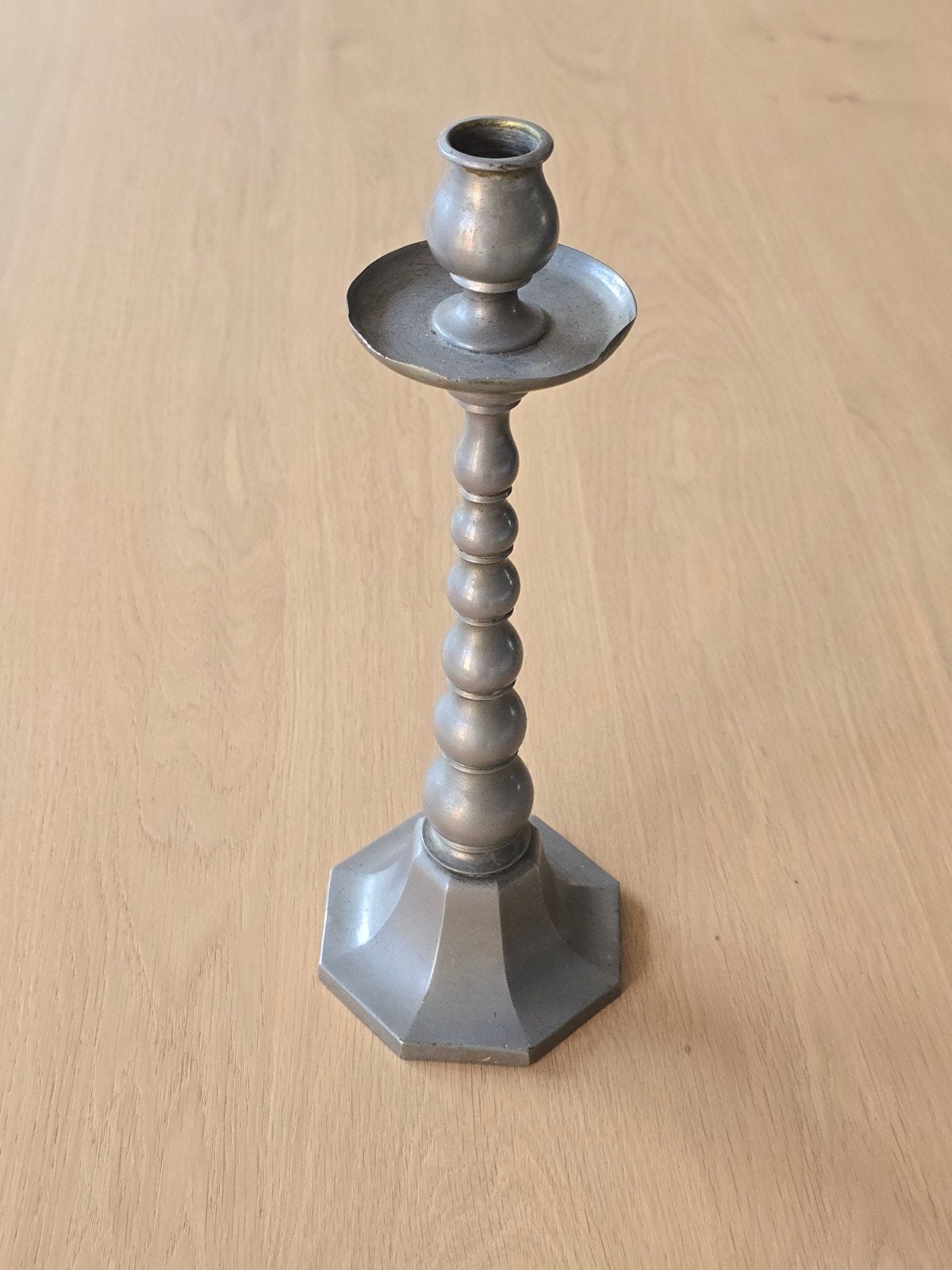 Prachtige antieke grote en zware Art Deco kandelaar €23, Antiek en Kunst, Ophalen of Verzenden, Zilver