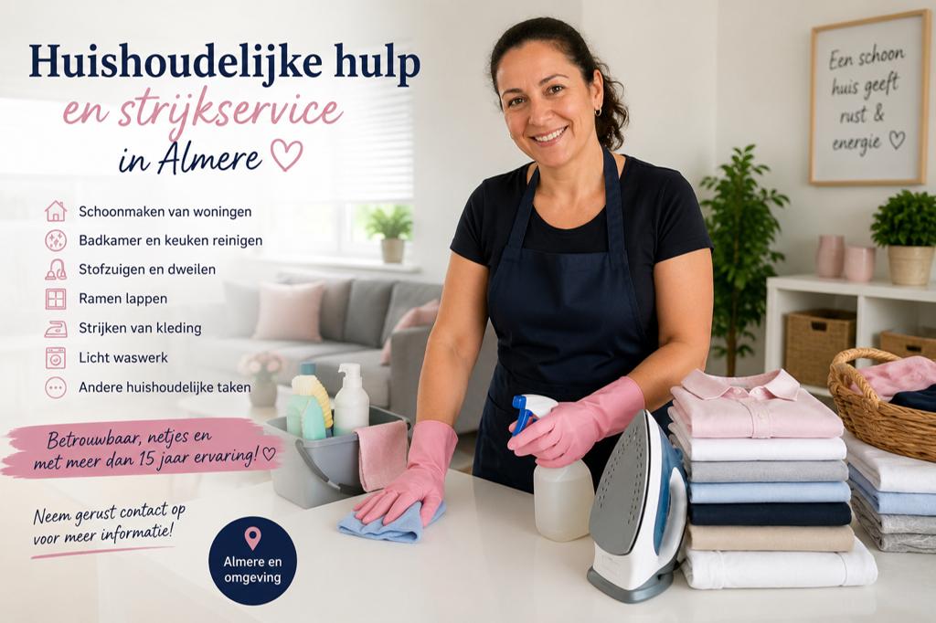 Huishoudelijke hulp, strijkservice, schoonmaakster Almere, Diensten en Vakmensen, Huishoudelijke hulp, Schoonmaken