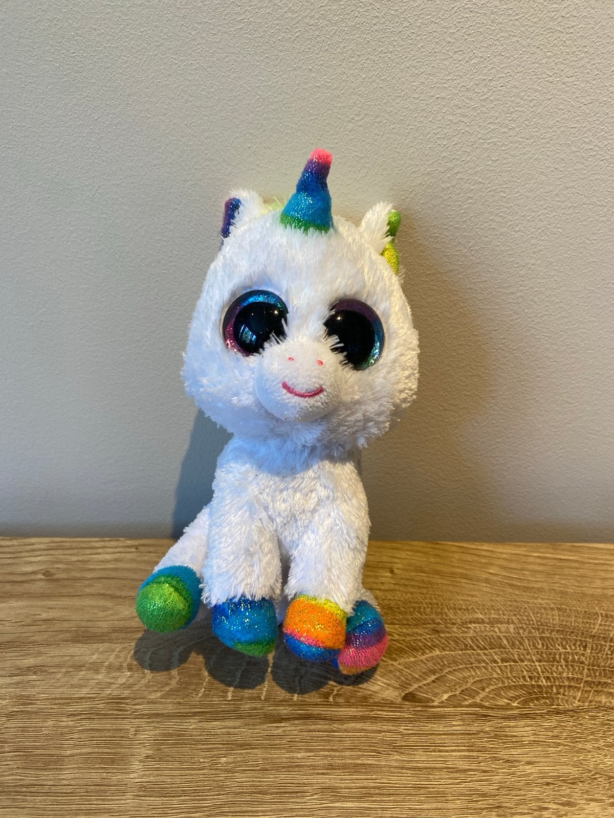 Ty Beanie Boo Eenhoorn Knuffel, Eenhoorn, Overige karakters, Ophalen of Verzenden, Zo goed als nieuw