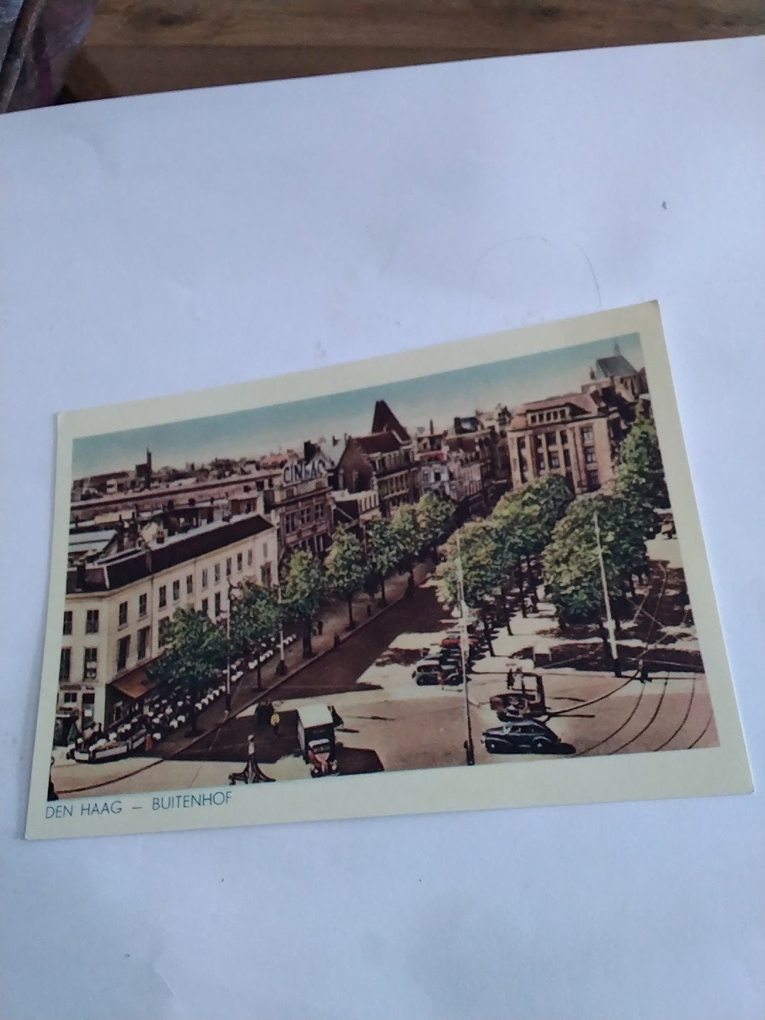 Oude ansichtkaart Den Haag - Buitenhof, Ophalen of Verzenden, 1940 tot 1960, Gelopen, Zuid-Holland