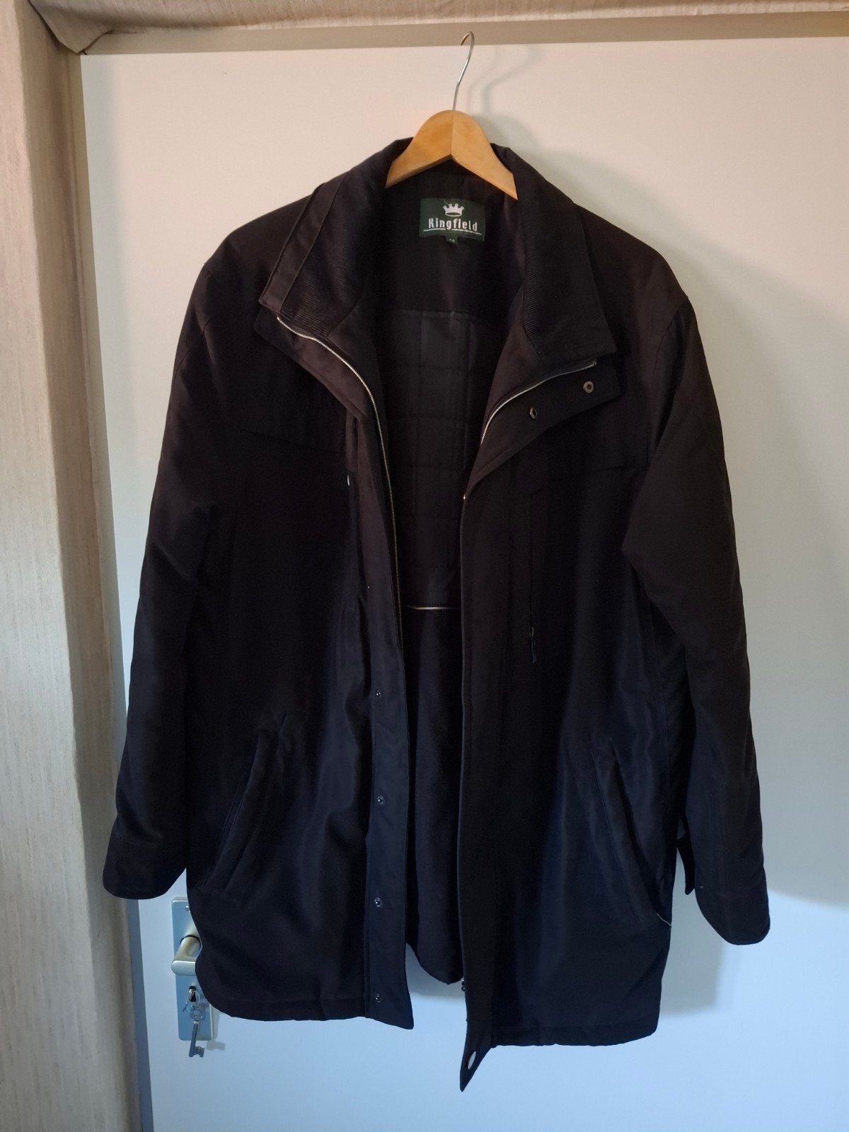 Herenjas Kingfield, maat 48, kleur blauw, suède achtig, Kleding | Heren, Kingfield, Ophalen of Verzenden, Zo goed als nieuw, Maat 48/50 (M)