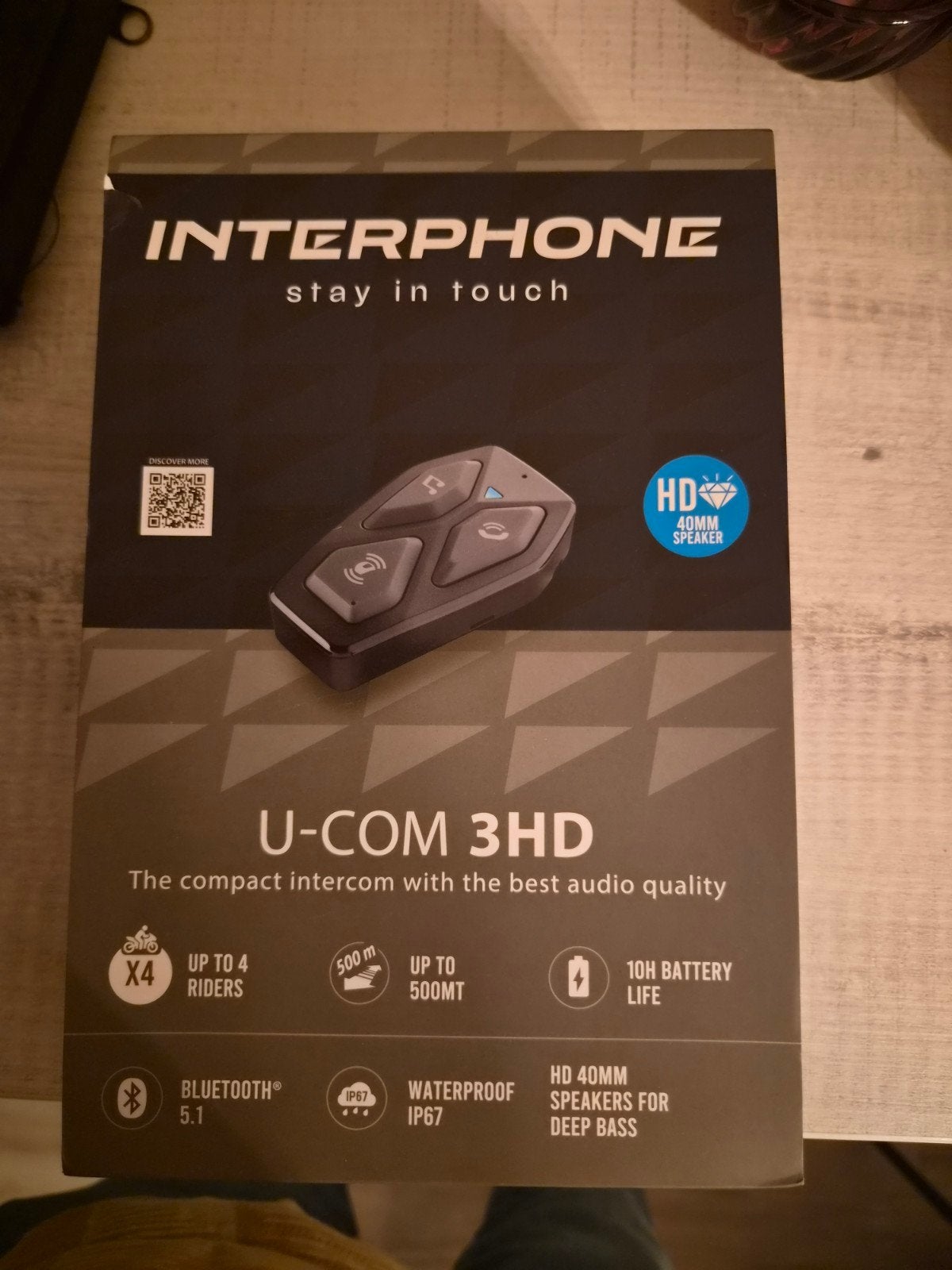 Interphone U-COM 3HD Bluetooth Intercom Systeem, Motoren, Ophalen of Verzenden, Nieuw