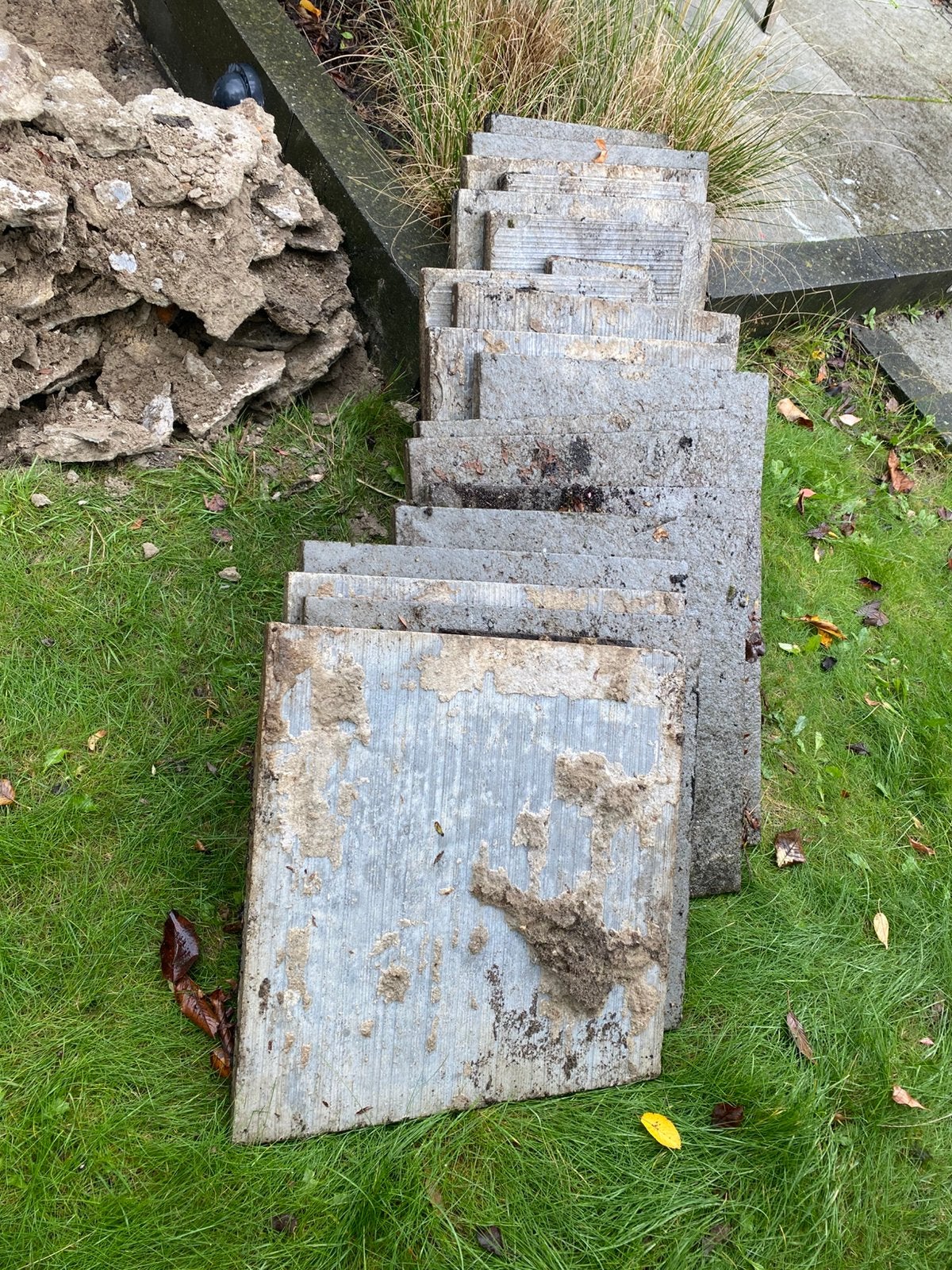 Gratis tegels 60x60cm, Tuin en Terras, Ophalen, Gebruikt, Beton, Terrastegels