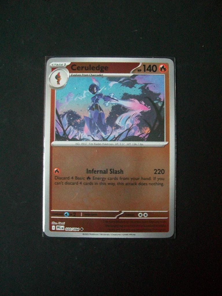 2048. Nieuwe Pokemon Kaart Holofoil CERULEDGE HP 140 020/094, Verzenden, Nieuw, Losse kaart, Foil