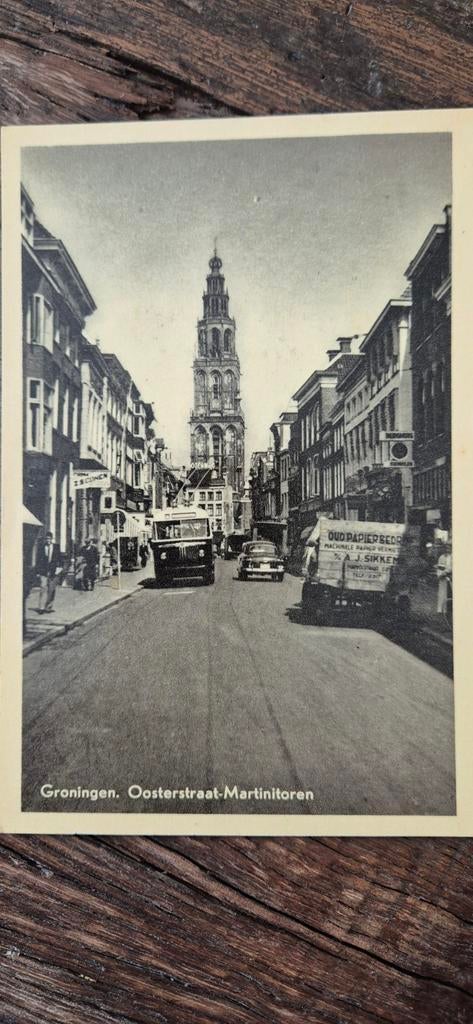Ansichtkaart Groningen Oosterstraat Martinitoren, Ophalen of Verzenden