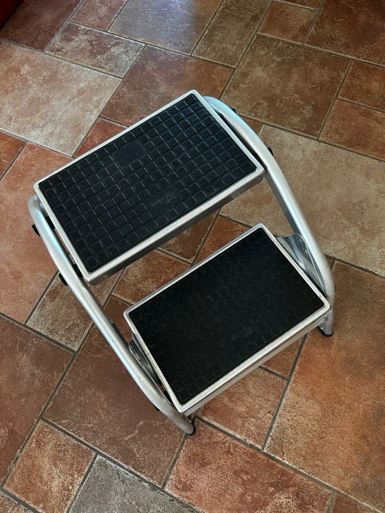 Te koop dubbele opstap caravan, Caravans en Kamperen, Caravan accessoires, Ophalen, Gebruikt