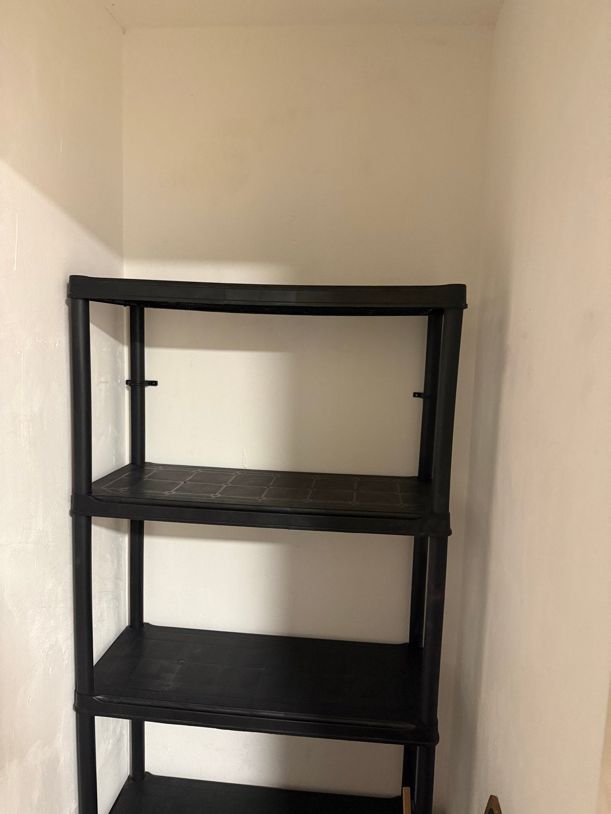Handson Stellingkast Kunststof Zwart 5 Legborden 176x75x32 c, Ophalen, Gebruikt