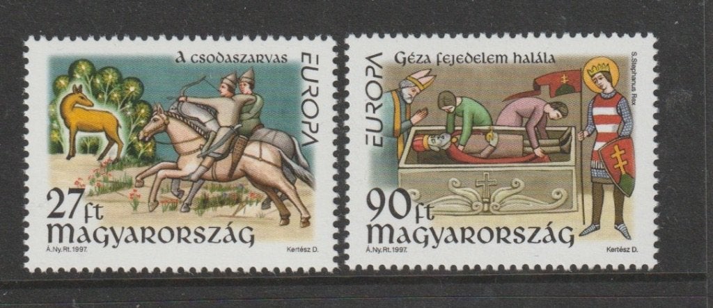 TSSKavel 160019 Hongarije  pf minr 4455-4456 sagen CEPT 1997, Postzegels en Munten, Postzegels | Europa | Hongarije, Ophalen, Postfris