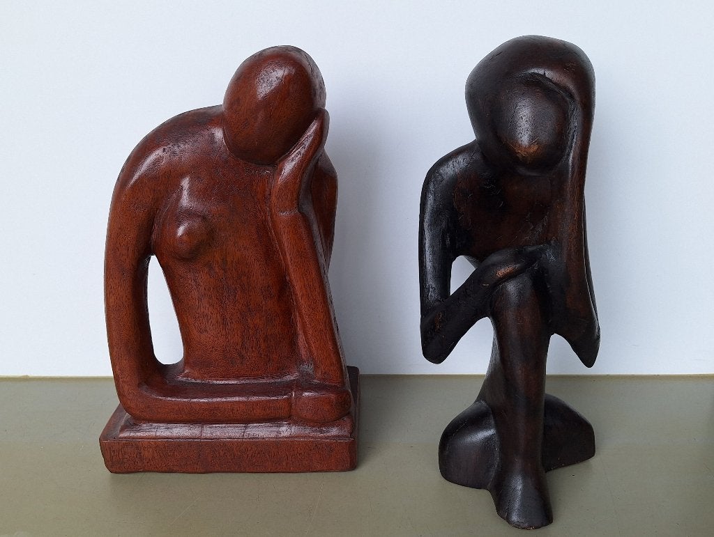 houten beeld sculptuur hout-snijwerk design kunstobject, Antiek en Kunst, Kunst | Beelden en Houtsnijwerken, Houtsnijwerk, Ophalen of Verzenden