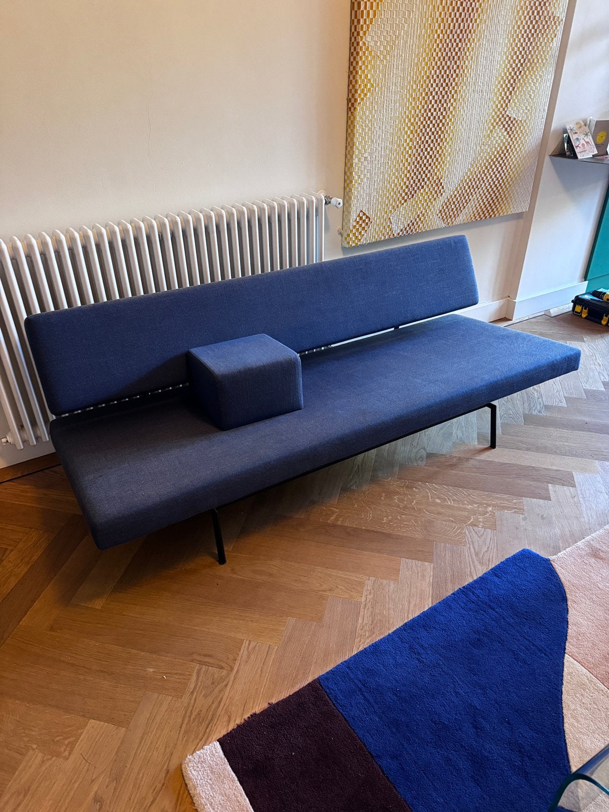 Spectrum BR 02 Martin Visser slaapbank, Huis en Inrichting, Ophalen, Gebruikt, Eenpersoons, Blauw