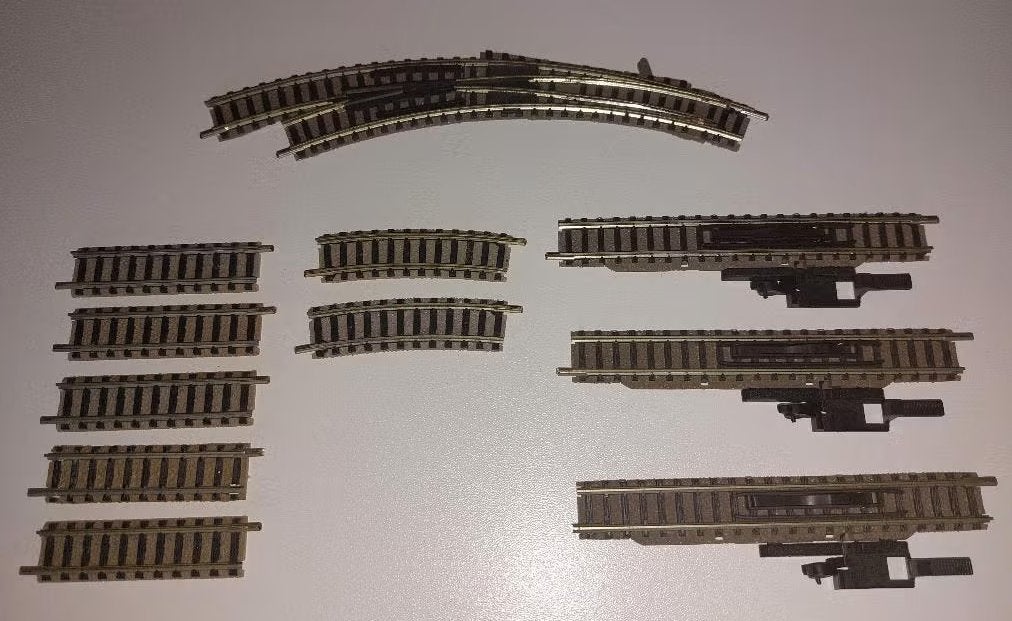 Lot Fleischmann Piccolo N profirail 13 stuks, Gelijkstroom, Fleischmann, Rails, Ophalen of Verzenden