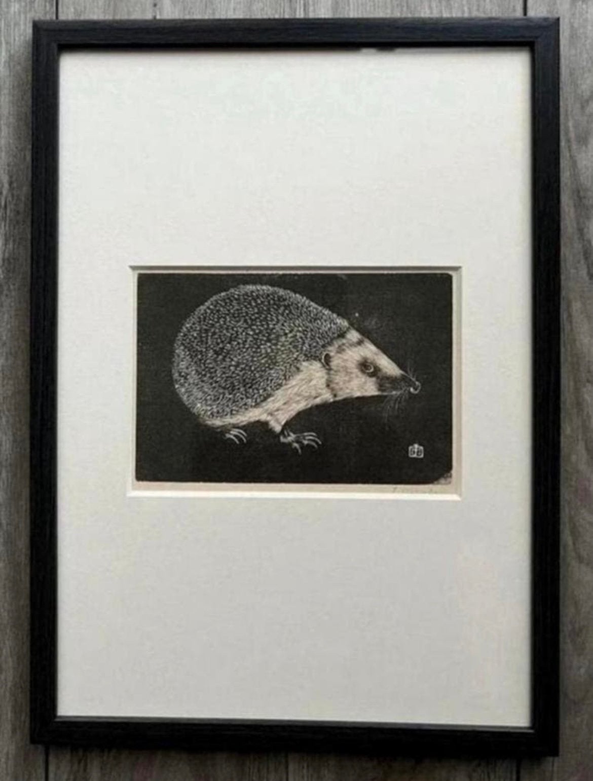 Jan Mankes 1889-1920 / Originele Heliogravure Egel 1923, Ingelijst, 23 cm, Ophalen of Verzenden, Gravure