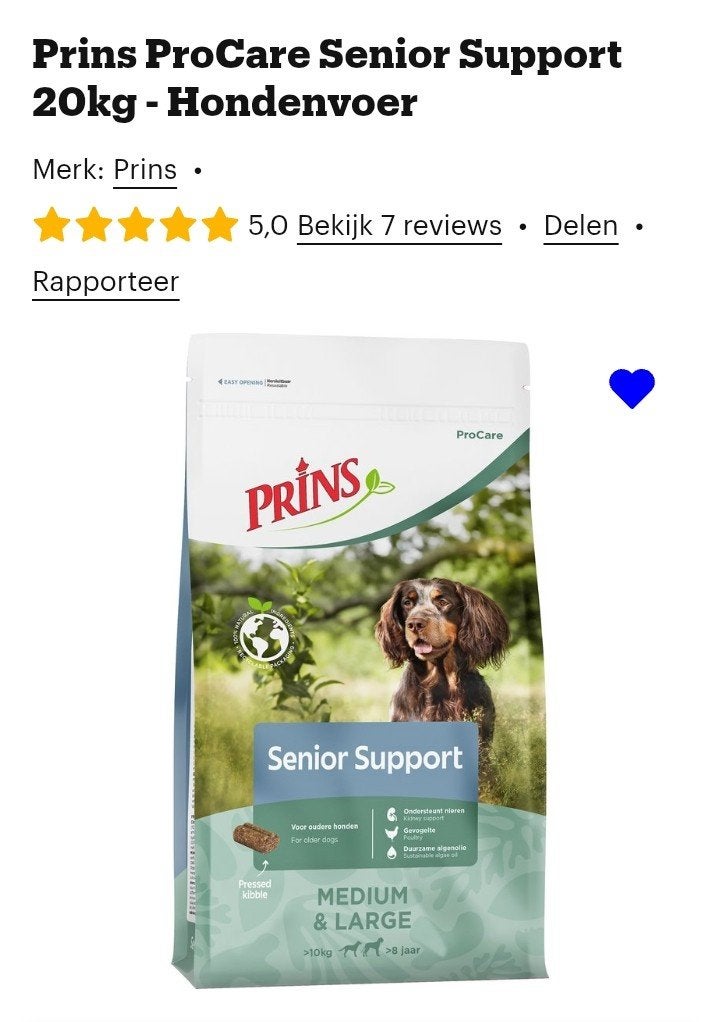 Prins Pro care senior, Dieren en Toebehoren, Ophalen, Hond