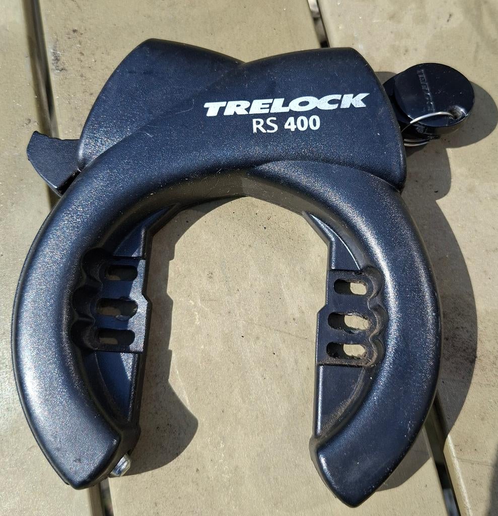 TRELOCK RS400 Ringslot – Plug In Ready (€5), Fietsen en Brommers, Fietsaccessoires | Fietssloten, Ophalen, Gebruikt, Ringslot