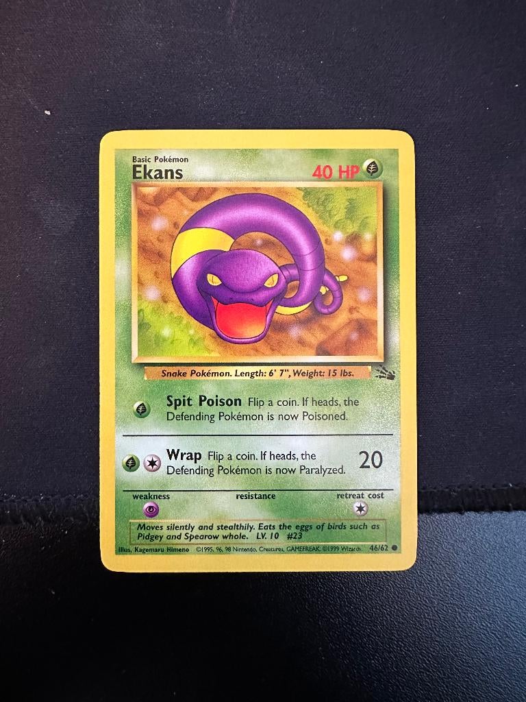 Ekans (46/62) - Fossil - Excellent, Ophalen of Verzenden, Gebruikt, Speelkaart(en)