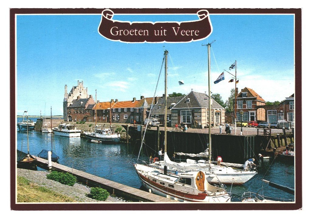 37562 Veere Zeeland Nette oude kaart Onbeschreven, Ophalen of Verzenden, 1960 tot 1980, Ongelopen, Zeeland