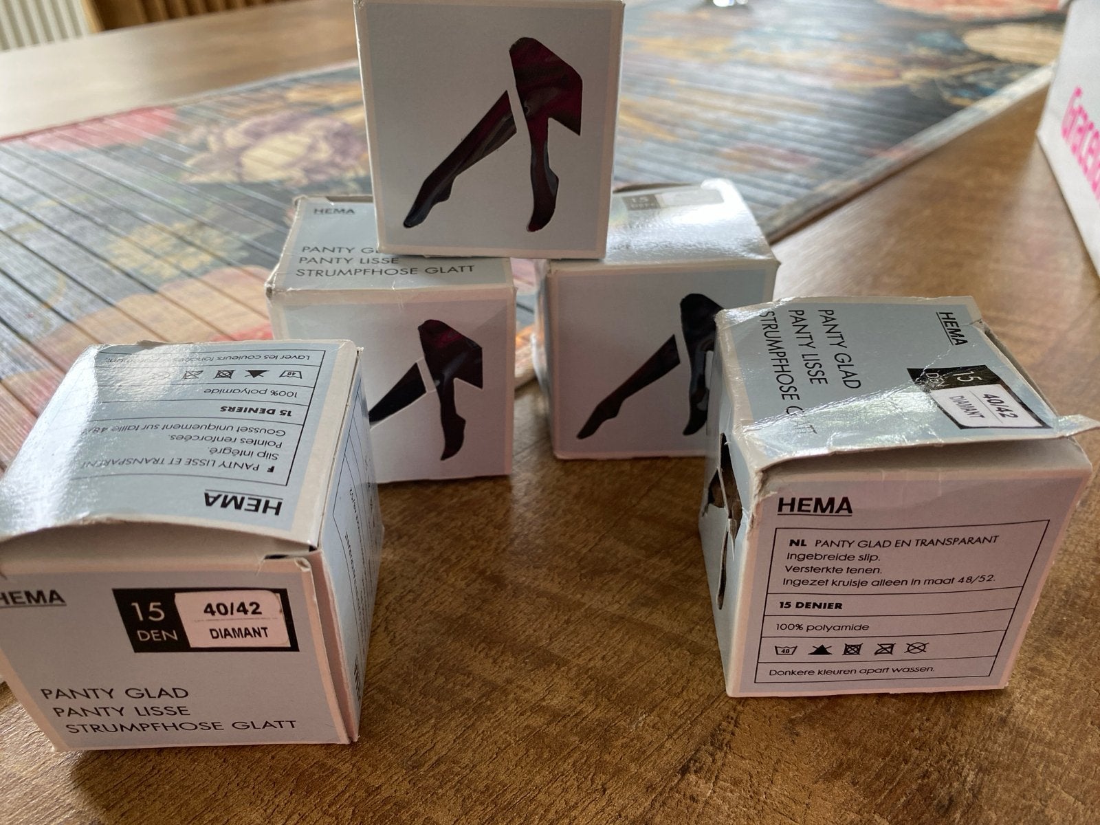 Hema Panty Glad 15 Denier - Maat 40/42 5 stuks!, Overige kleuren, Nieuw, Maat 40/42 (M), Ophalen of Verzenden