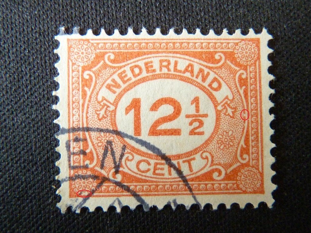 plaatfout 108 , gestempeld., Postzegels en Munten, Ophalen of Verzenden, T/m 1940, Gestempeld