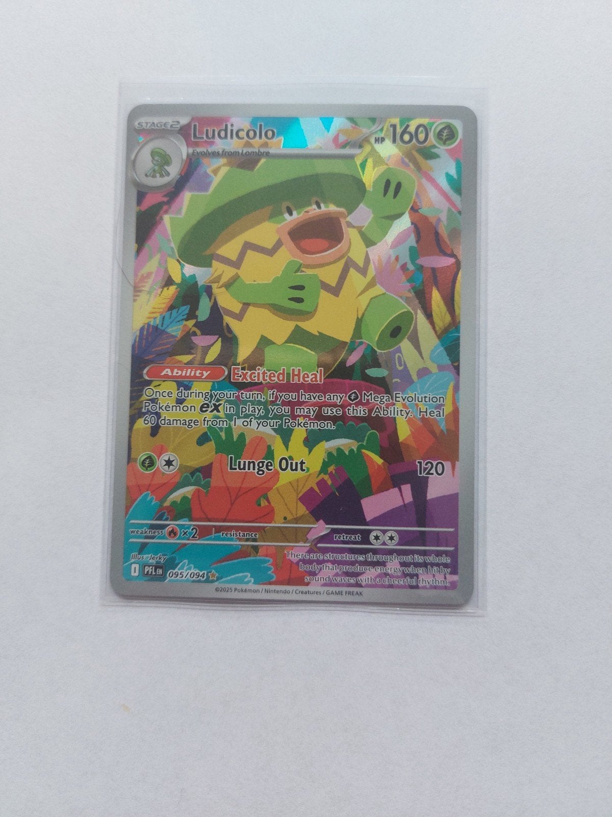 Ludicolo 095/094 Full Art Secret Rare Pokémon Kaart, Ophalen of Verzenden, Zo goed als nieuw, Losse kaart, Foil