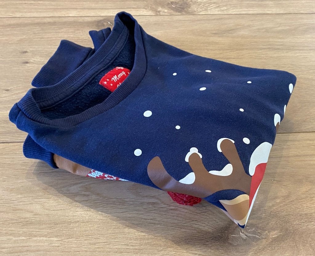 Kinder kersttrui Kids blauw met rendier maat 134, Gebruikt, Trui of Vest, Jongen, Diverse merken