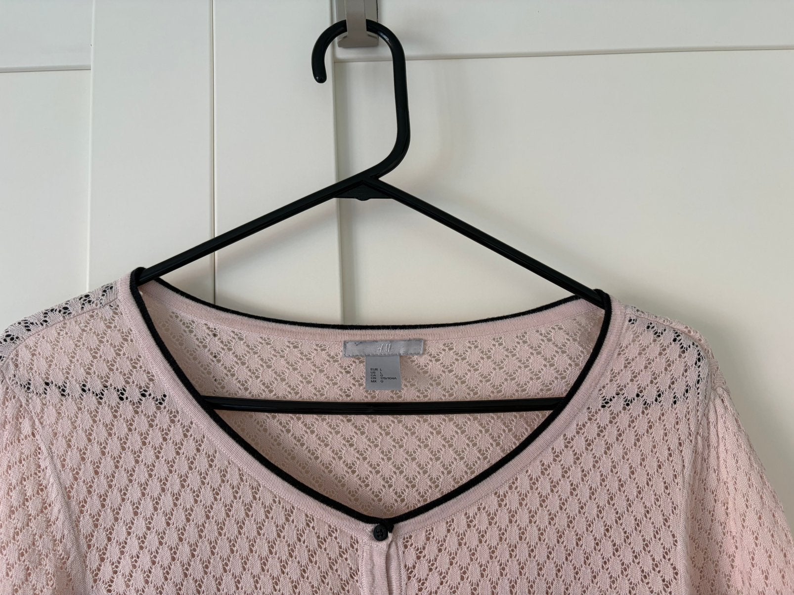 H&M Schattig Roze Ajour Vestje - Maat L – 3/4 Mouw, Ophalen of Verzenden, Gedragen, Maat 38/40 (M), Roze